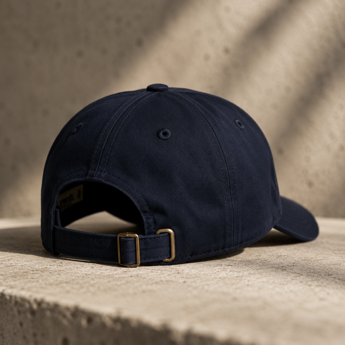 Modelo con gorra Aura Presencia color rojo en ambiente interior